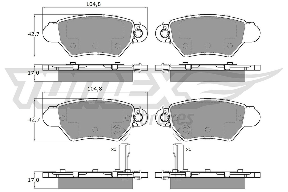 TOMEX Brakes - TX1412-TMX - Brake Pad Set, disc brake