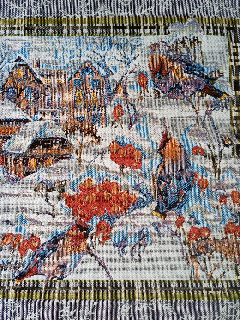 Набор декоративных сервировочных салфеток Свиристель городок (40х40) 2шт