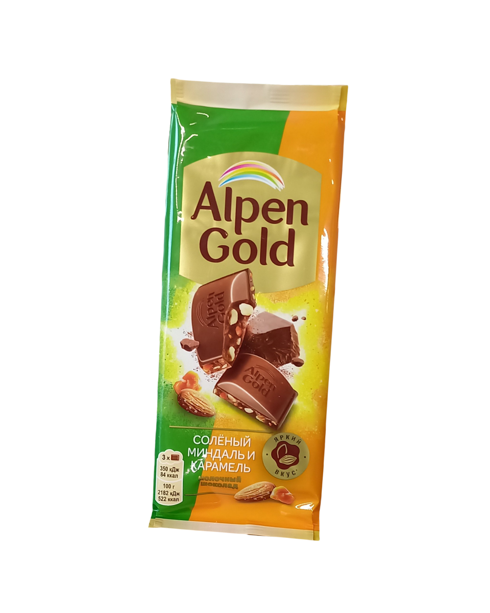 Шоколад "Alpen Gold" миндаль и карамель 85г