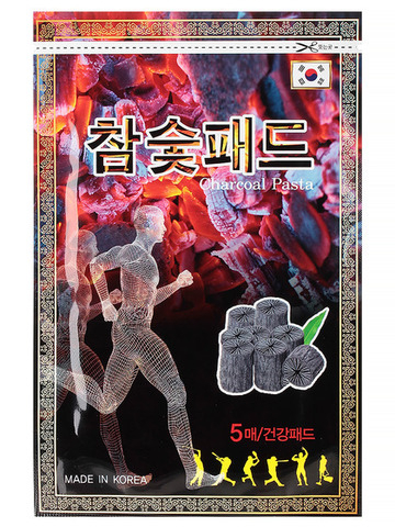 Daejeon Пластырь для тела c древесным углём, набор 92*132мм*5шт