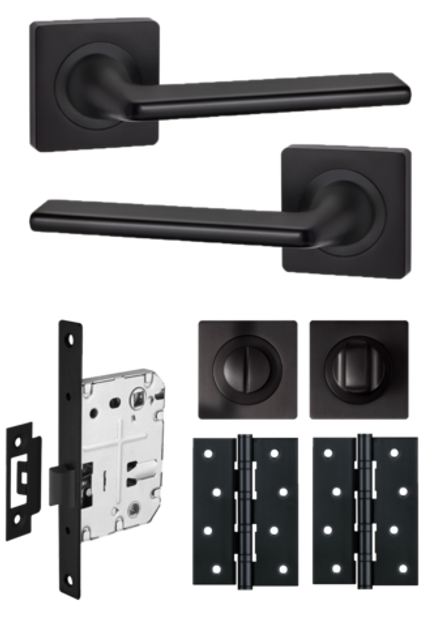 Комплект дверной фурнитуры с сантехнической защелкой TREND