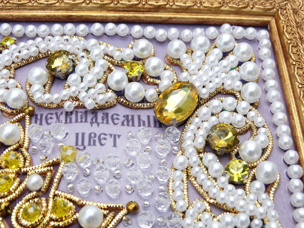 ЖС-11-ЗЖ Набор для вышивания хрустальными камнями Богородица Неувядаемый цвет (желтый)