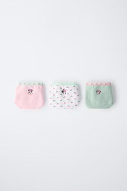 ZARA НАБОР ИЗ ДВУХ ТРУСОВ С ПРИНТОМ MINNIE MOUSE © DISNEY, РОЗОВЫЙ