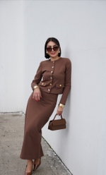 Юбка «Классика жанра» в шоколадном джерси