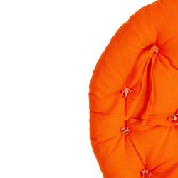 23/01 Матрац для кресла "Папасан" ткань, оранжевый, С 23, 125х125х15 см