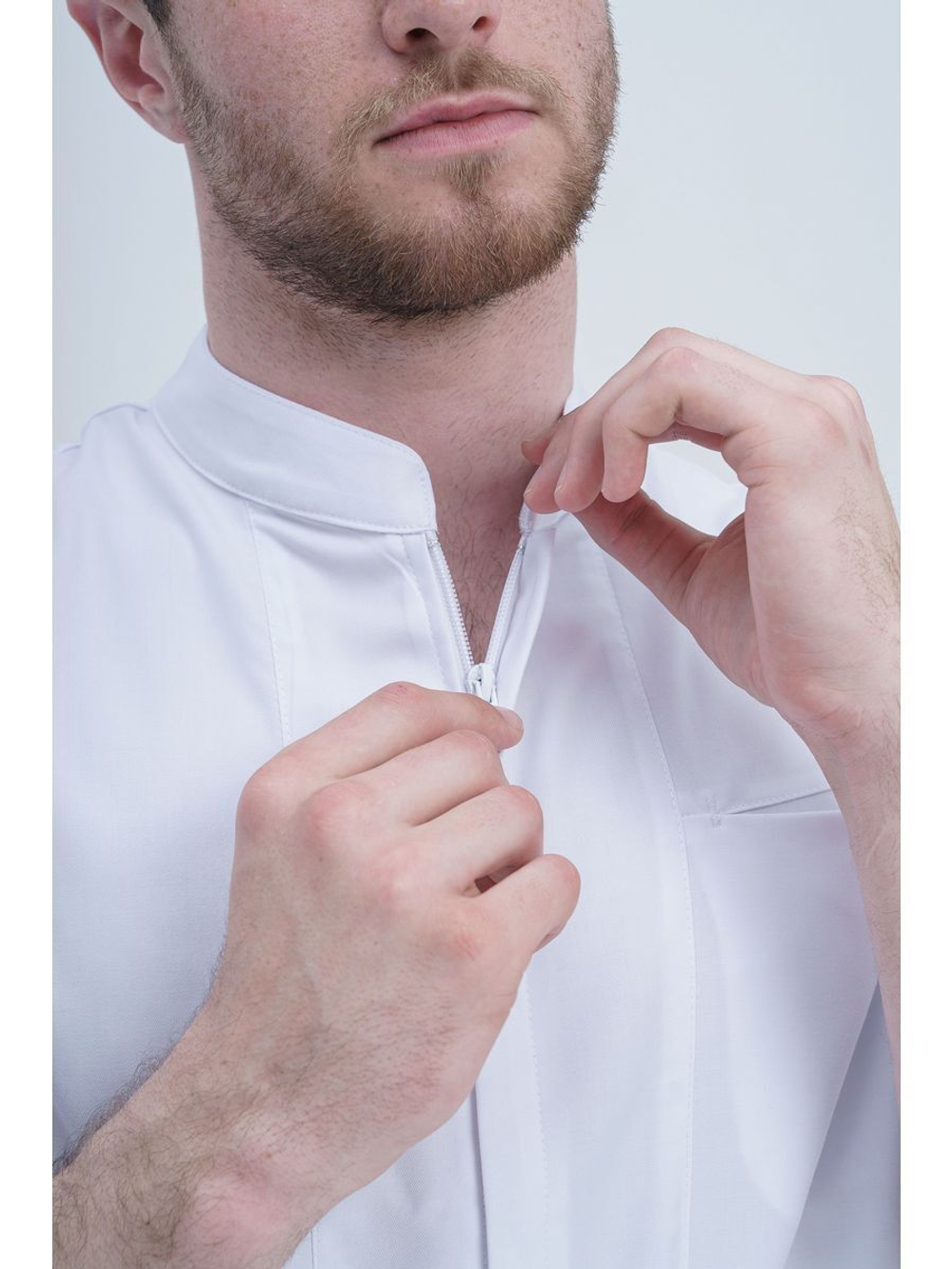 рубашка мужская медицинская на молнии TZ700