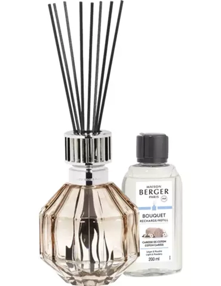 Maison Berger Paris - Набор палочек Facette Nude Crystal + ароматическое масло Cotton Caress 200 мл / артикул   6908  / GTIN 3127290069085