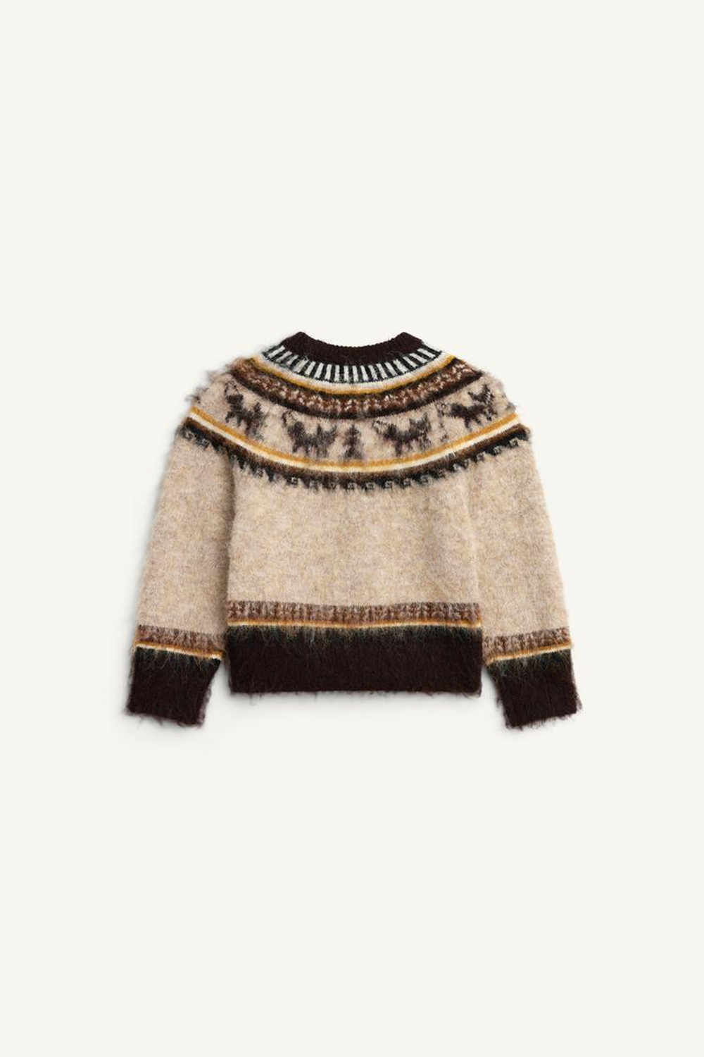 ZARA СВИТЕР С ПРИНТОМ, ХАКИ