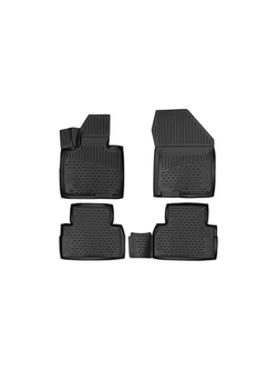 Коврики в салон для HYUNDAI Santa Fe, 2017-, внедорожник , 4 шт. (полиуретан) ELEMENT3D01995210