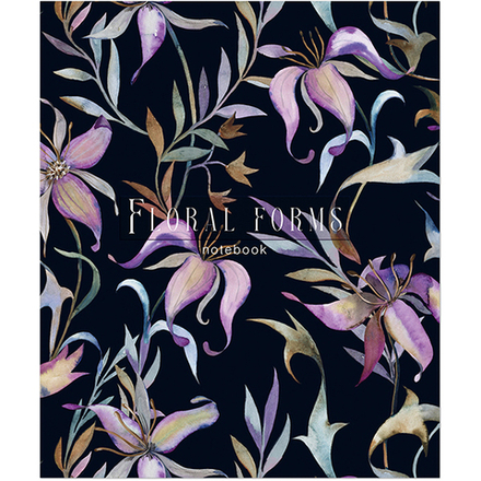 Тетрадь общая 48 листов на скрепке "Floral Forms"