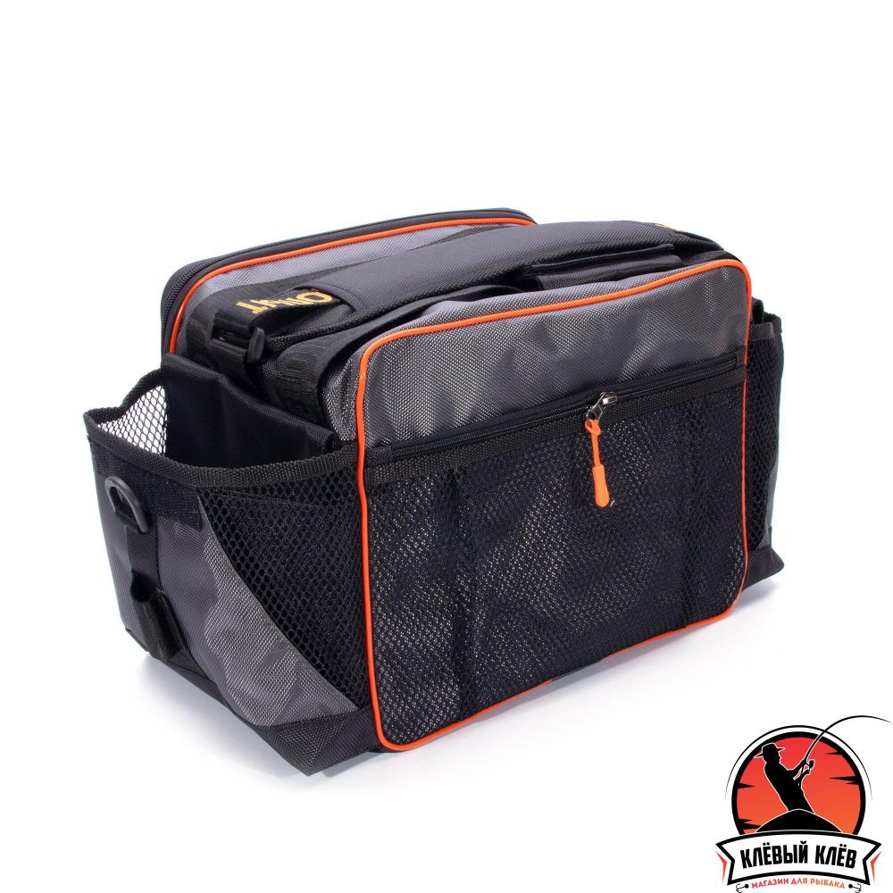 Сумка рыболовная &quot;СЛЕДОПЫТ&quot; Lure Bag L, 40х25х21 см, цв. серый + 5 коробок Luno 20/4/