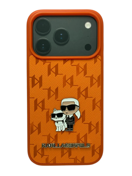 KARL LAGERFELD силикон с кожей MagSafe iPhone 17 Pro