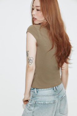 ZARA ЭЛАСТИЧНЫЙ ТОП-КОРСЕТ, ТЕМНЫЙ ХАКИ