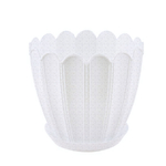 Кашпо "Хризантема" с поддоном 2,1л (бел)