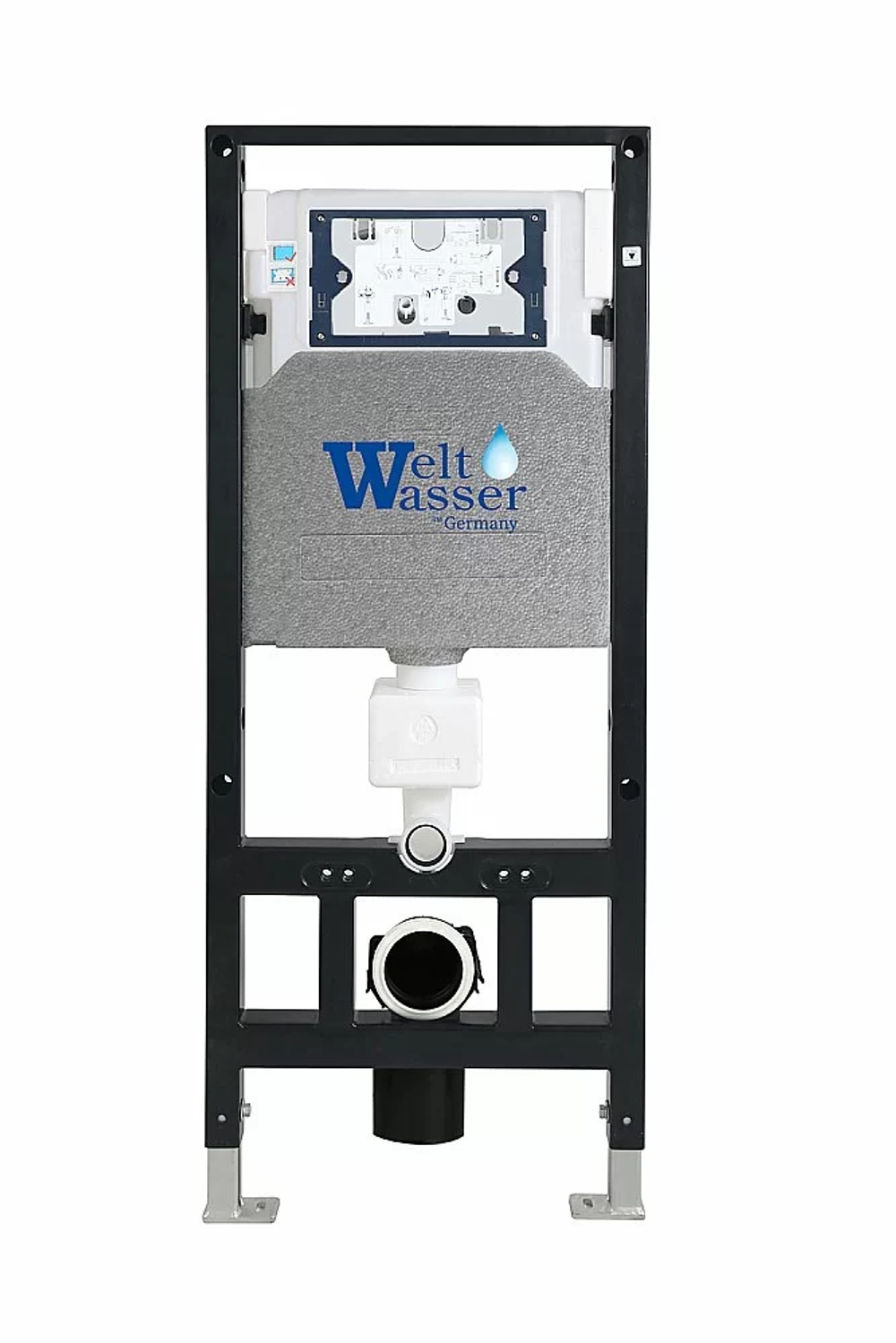 Унитаз с инсталляцией WeltWasser AMBERG 506 + MERZBACH 043 GL-WT + AMBERG RD-CR