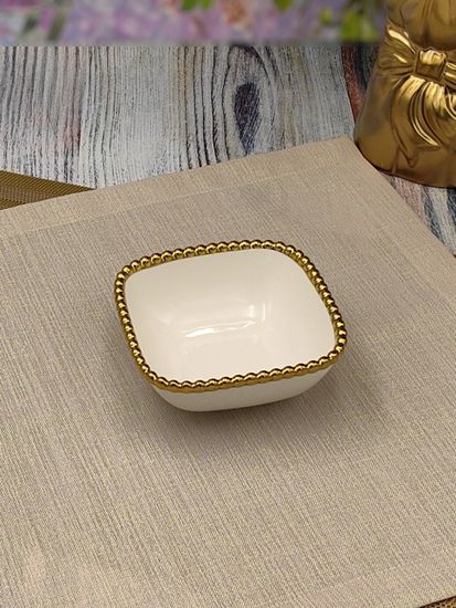 Салатник квадратный 12х5 см. Бусины