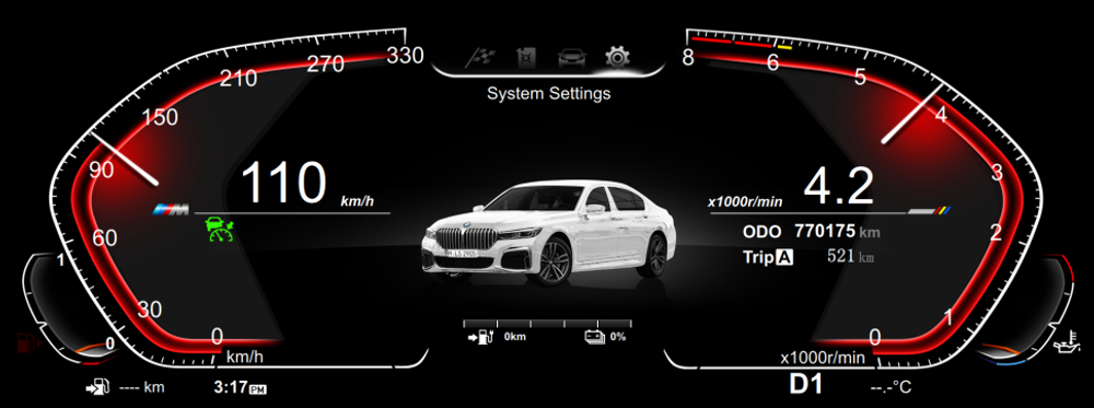 Цифровая приборная ЖК панель для BMW 3 серии F30/F31 2013-2017 NBT EVO RDL-1292