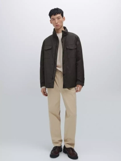 Massimo Dutti Непромокаемая стеганая куртка, серый