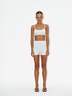 Шорты в рубчик aiko light gray