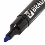 Маркер перманентный 3.0мм, Brauberg Contract, синий