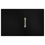 Папка на 2 кольцах СТАММ "Герб" А4, 25мм, 700мкм, пластик, черная