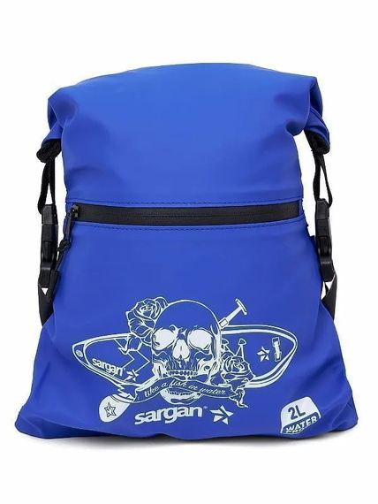 Гермосумка поясная Sargan Скелетон-Кенга+SUP синий