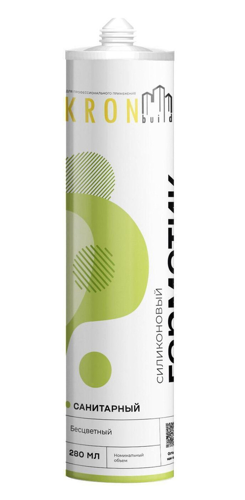 Герметик силикон. KRONbuild  санитарн. бесцветн.  280г