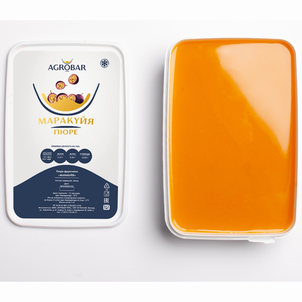 Пюре замороженное Маракуйя «AGROBAR» 1 кг