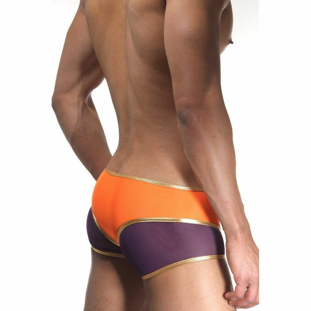 Мужские трусы хипсы фиолетово-оранжевые Cosmos Colors  L30POG