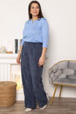 Брюки вельветовые Брауни (синие) Б14901-25М LT Collection