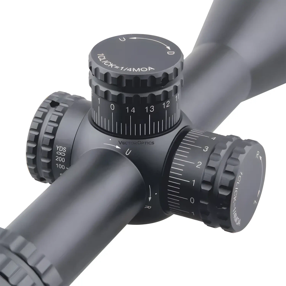 Оптический прицел Vector Optics HUGO 3-12x44 (SCOM-30) крупный план регулировочных колец