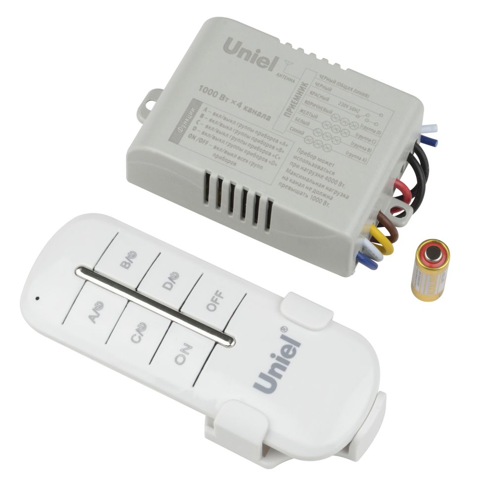 UCH-P005-G4-1000W-30M Пульт управления светом. 4 канала*1000Вт. ТМ Uniel