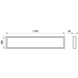 Светильник светодиодный ЭРА SPO-17-9-6K-40 40Вт 6500К 3600Лм <1% IP40 180x1195 с равномерной засветкой матовый