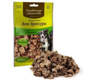 Деревенские лакомства Легкое баранье для дрессуры 30гр