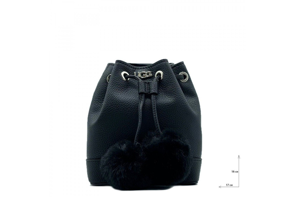UGG Aaliyah Bucket Crossbody Pom Black