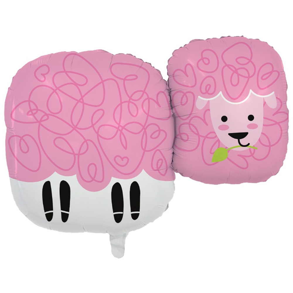 Шар Фольгированный Овечка (Розовый)