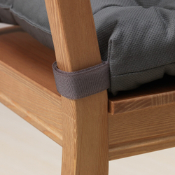 IKEA MALINDA  (ИКЕА МАЛИНДА)  -  Подушка для стула, серая, 40/35x38x7 см