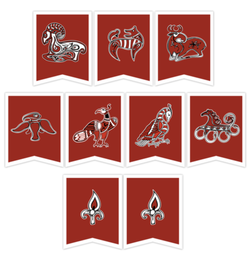 Флажки, красные