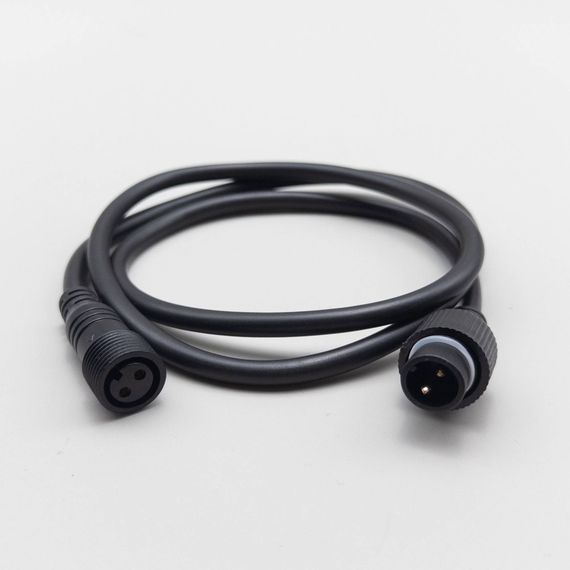 Соединитель 1 м. для бахромы, занавесов и нитей, 220В., провод черный каучук, IP65, LTC (LLS1M-1)