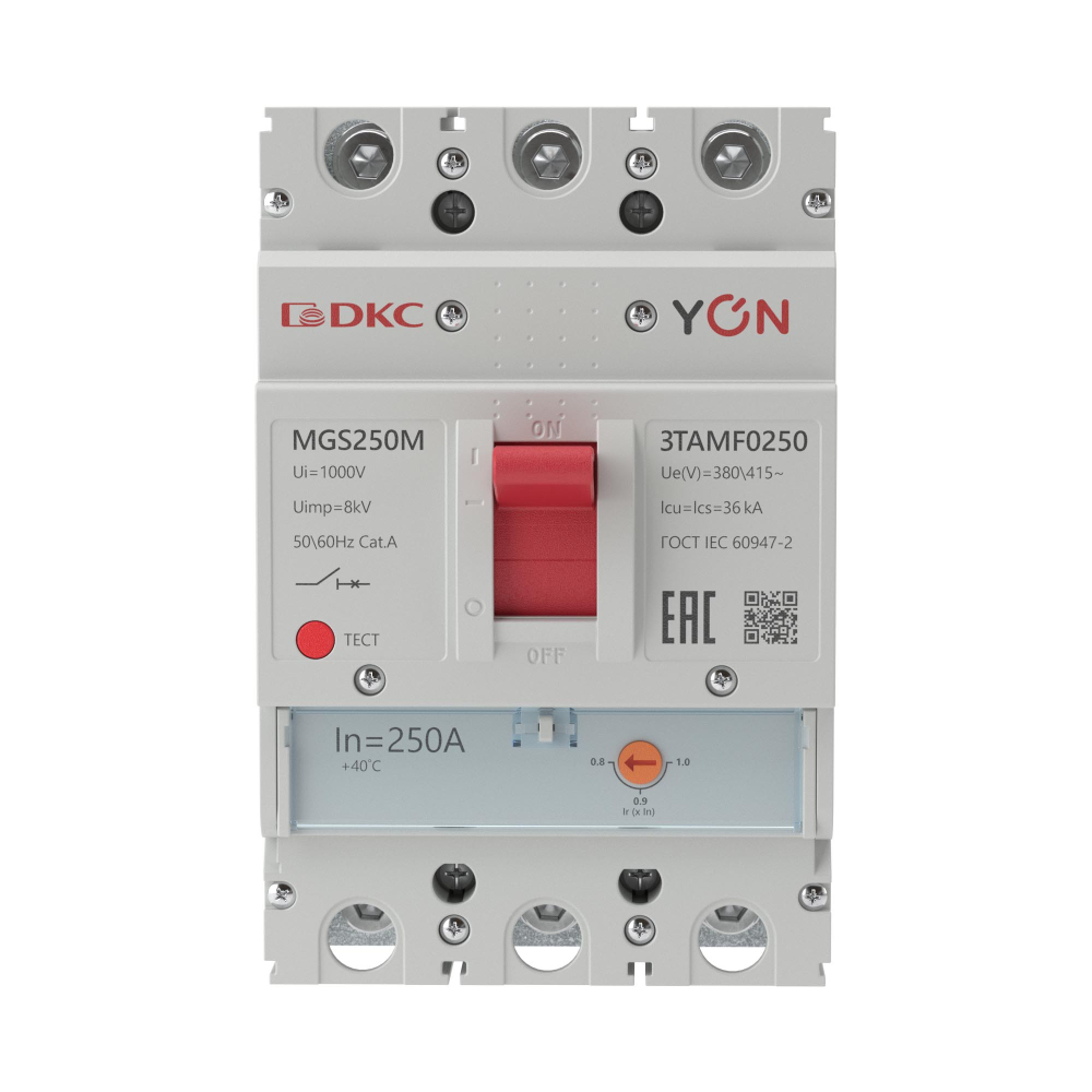 Авт. выкл. YON MGS250 3P 200-250A 36kA
