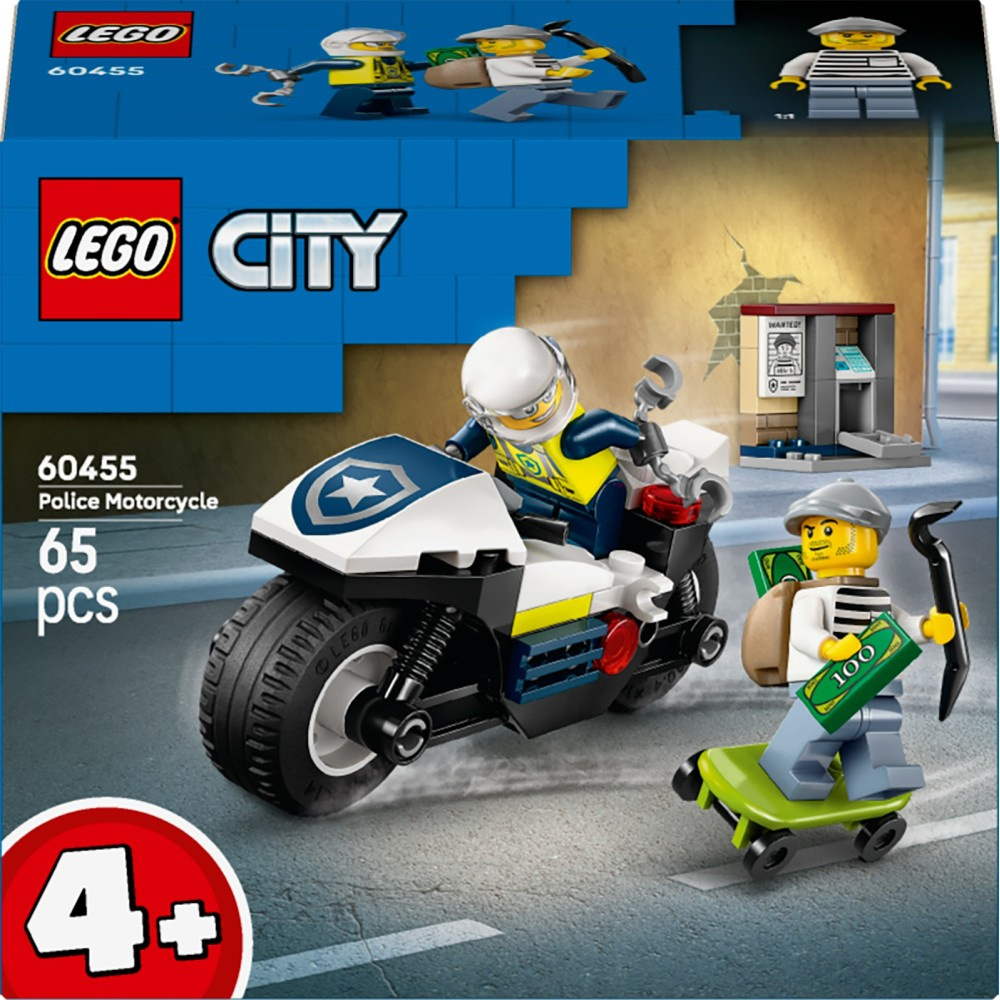 LEGO City - Погоня на полицейском мотоцикле 60455