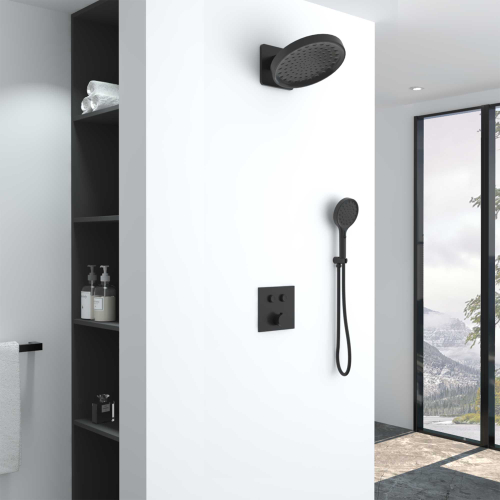 Душевой комплект Vincea VSFW-421I3MB встраиваемый, двухрежимный, черный