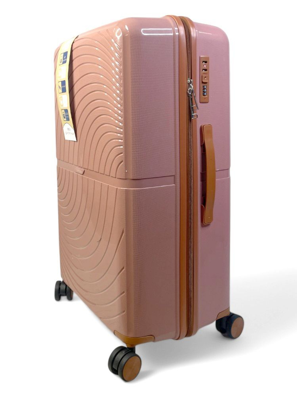 Большой чемодан Bon-Voyage PP Wave, Пудровый, L