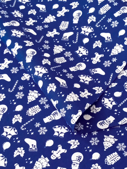 Ткань бязь плательная, рис. "Новогодний рисунок", ширина 150 см, арт. 581