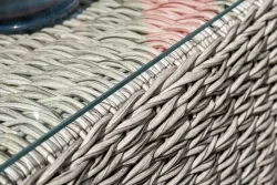 "Лунго" журнальный столик плетеный (гиацинт), цвет серый