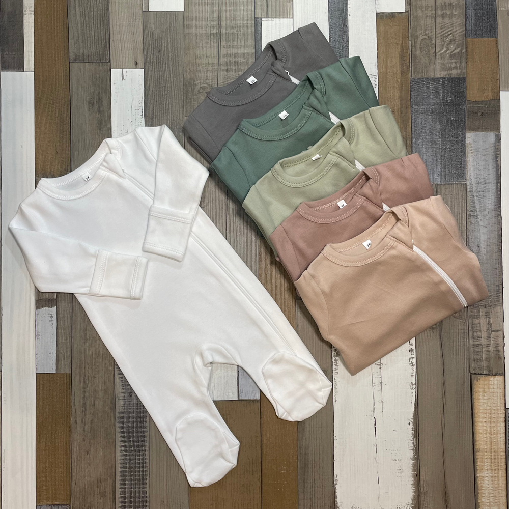 Комбинезон СЛИП на молнии, с закрытой ножкой Полынь