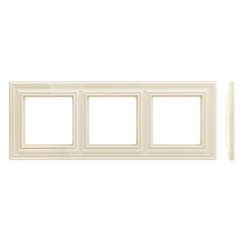 Рамка 3 поста LIREGUS RETRO K14-345-03.R/S слоновая кость