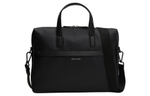 CALVIN KLEIN Polyurethane Portable One Shoulder Crossbody Laptop Bag Men"s Black Pebble