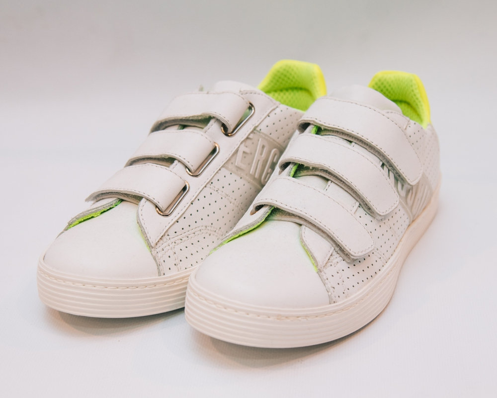 Полуботинки спортивные BIKKEMBERGS shoes Белый/Лимонная пятка (Мальчик)