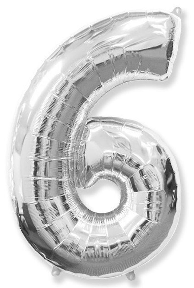 Цифра "6" серебро